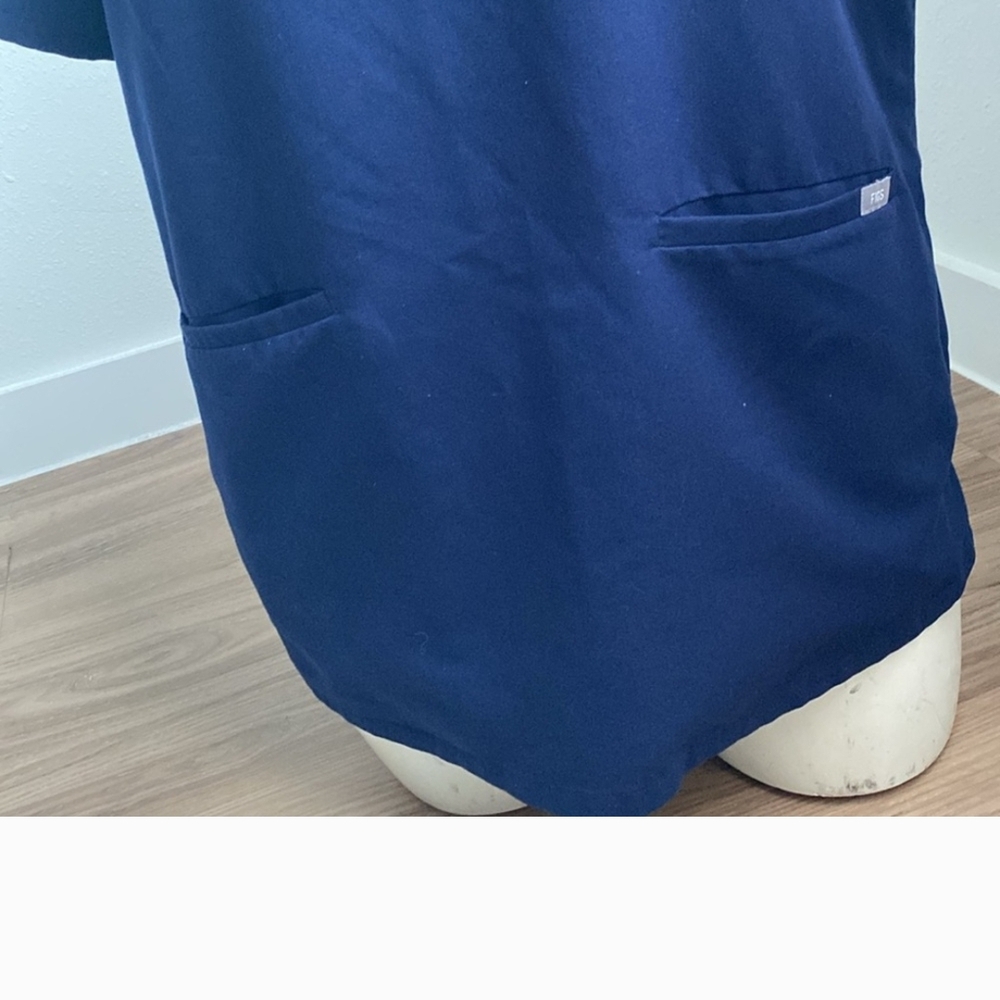 Figs Navy Blue Scrub Top